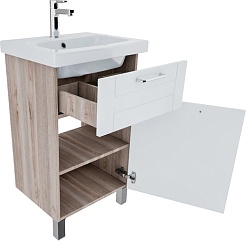 Iddis Тумба под раковину New Sena 50 белая/светлое дерево – фотография-4